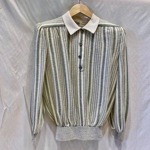 Valentino VTG 80s Striped Blouse